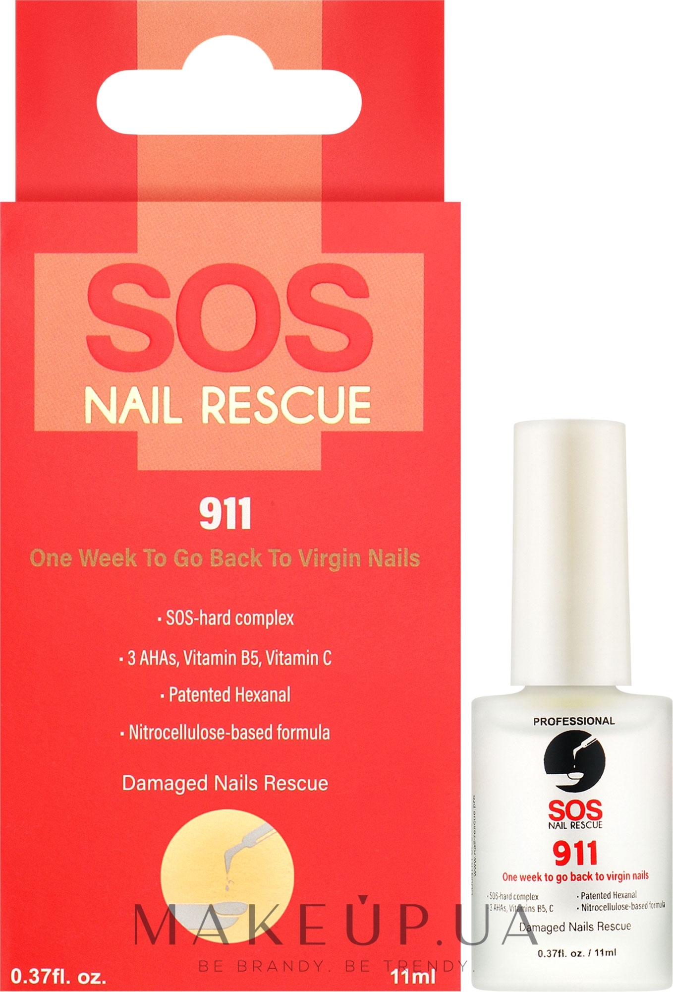 Засіб для швидкого відновлення нігтів - SOS Nail Rescue 911 — фото 11ml