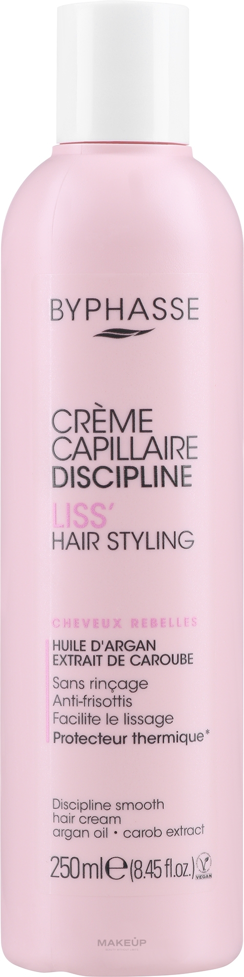 Захисний крем для неслухняного волосся - Byphasse Activ Liss Discipline Smooth Hair Cream Liquid Keratin — фото 250ml