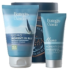 Bottega Verde Momenti Di Blu - Набір (ash/balm/75ml + sh/gel/50ml + metal/box/1pc) — фото N1