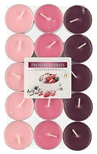 Набір чайних свічок "Заморожені ягоди", 30 шт. - Bispol Frozen Berries Scented Candles — фото N1