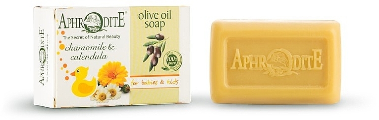 Оливкове мило з ромашкою і календулою - Aphrodite Olive Oil Soap With Chamomile & Calendula — фото N1