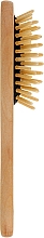 Щетка массажная деревянная 6 рядов, круглая, маленькая - Titania — фото N3