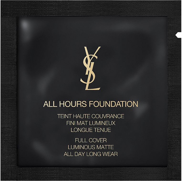 Тональная основа для лица с матовым эффектом, придающая коже сияние - Yves Saint Laurent All Hours Foundation (пробник) — фото N1