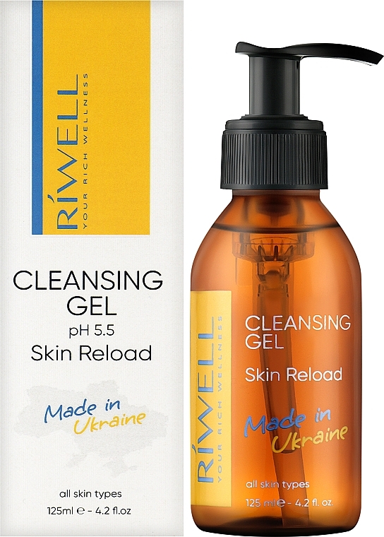 Гель для вмивання безсульфатний з амінокислотами та бетаїном - Riwell Skin Reload Cleansing Gel pH 5.5 * — фото N2