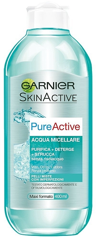 Міцелярна вода - Garnier Skin Active Pure Active Micellar Cleansing Water — фото N1