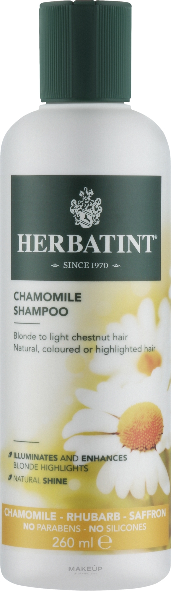 Интенсивный шампунь с ромашкой - Herbatint Camomilla Chamomile Shampoo — фото 260ml