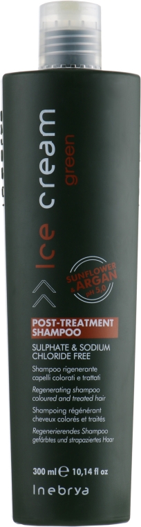 Відновлюючий шампунь для фарбованого волосся - Inebrya Green Post-Treatment Shampoo