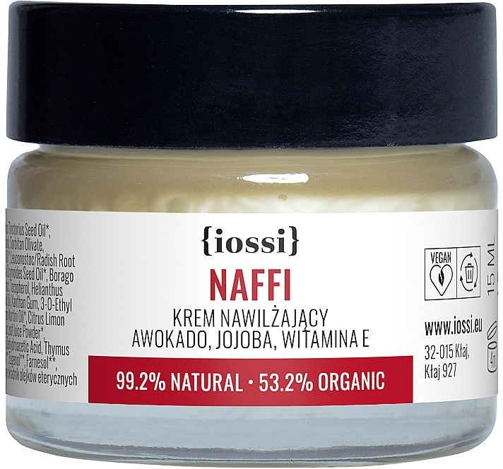 ПОДАРУНОК! Зволожувальний крем "Авокадо та жожоба" - Iossi NAFFI Cream (міні) — фото N1