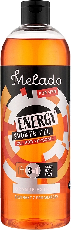 Гель для душа мужской 3в1 с экстрактом апельсина - Natigo Melado For Men Energy 3in1 Shower Gel — фото N1