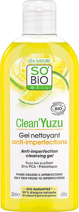 Очищувальний гель для обличчя - So'Bio Etic Clean'Yuzu Cleansing Gel — фото N1