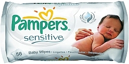 Дитячі вологі серветки Sensitive, змінний блок 56 шт. - Pampers Baby Wipes — фото N1