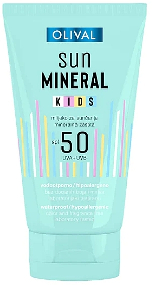 Дитяче сонцезахисне молочко для тіла з SPF 50 - Olival Sun Mineral Kids Milk SPF 50 — фото N1