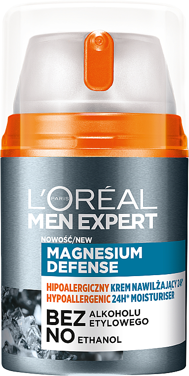 Гипоаллергенный увлажняющий крем для лица - L'Oréal Paris Men Expert Magnesium Defense