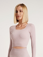 Духи, Парфюмерия, косметика Кроп-топ лонгслив в рубчик "Crop Top Rib", burnished lilac - Giulia 