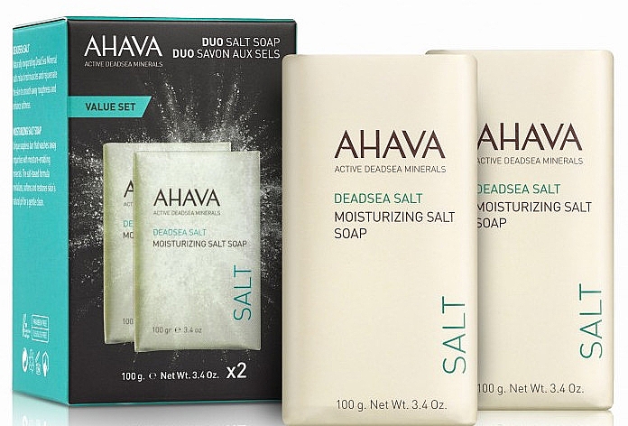 Набор - Ahava Moisturizing Salt Soap (soap/2x100g) — фото N1