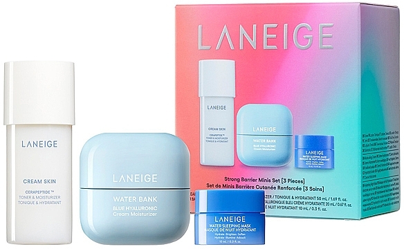 Набор - Laneige Strong Barrier Minis Set (toner/50ml+cr/20ml+mask/10ml) — фото N1