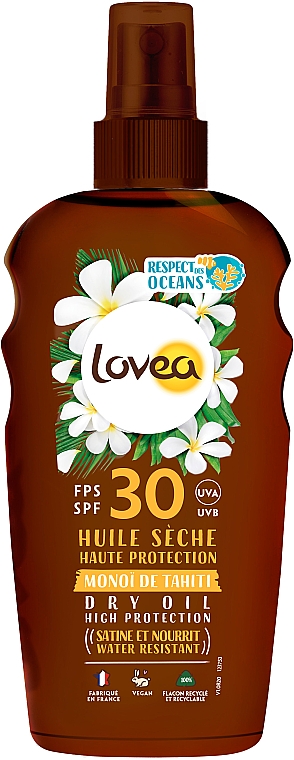Суха олія для засмаги - Lovea Protection Dry Oil Spray SPF30