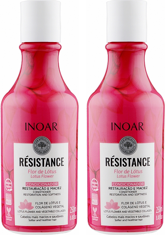 Set "Lotus" - Inoar Resistance (cond/250ml + shmp/250ml) — фото N2