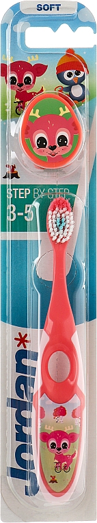 Зубна щітка "New travel cap", коралово-рожева - Jordan — фото N1
