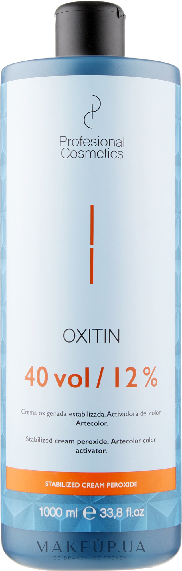 Окислитель 12% - Profesional Cosmetics Oxitin 40 Vol — фото 1000ml