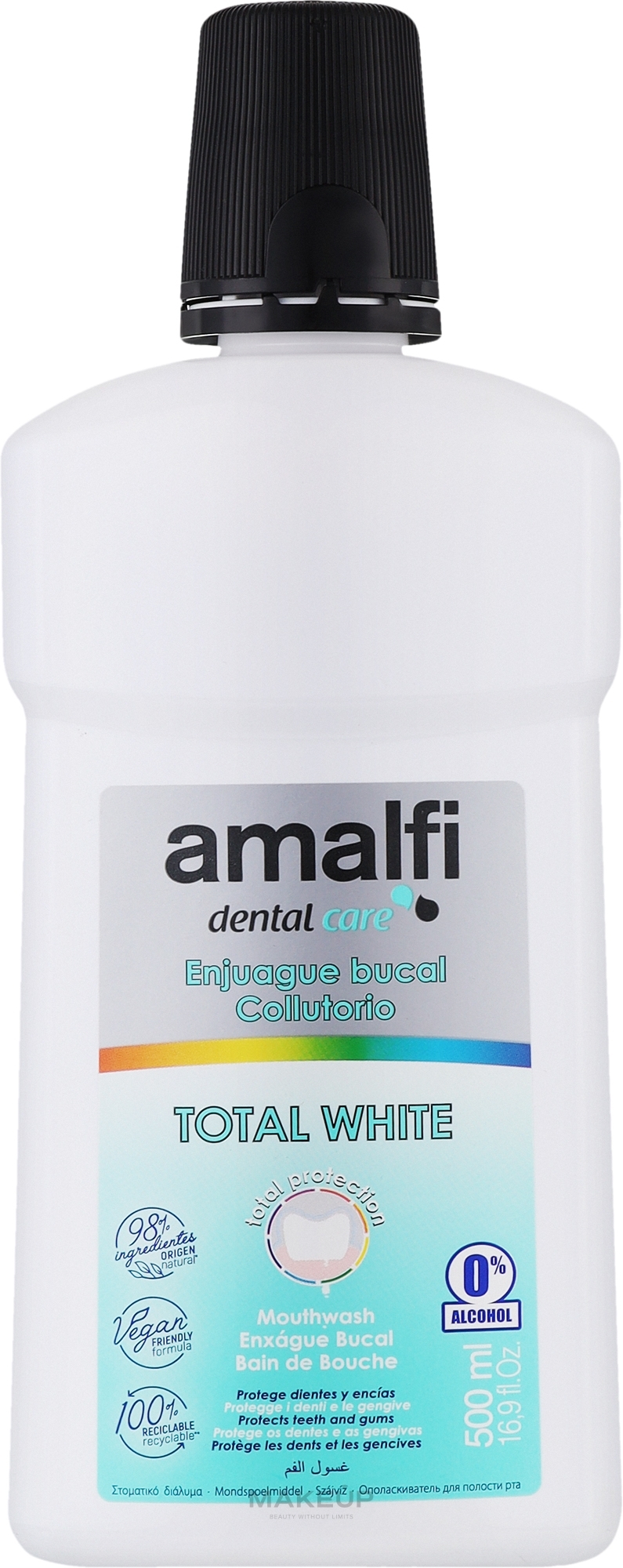 Ополіскувач для ротової порожнини "Total White" - Amalfi Mouth Wash — фото 500ml