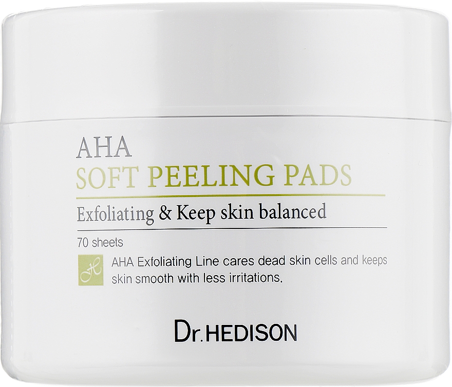 Ватні диски з AHA-кислотами - Dr.Hedison AHA Soft Peeling Pads