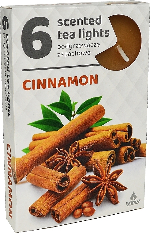 Чайные свечи "Корица", 6 шт. - Admit Scented Tea Light Cinnamon — фото N1