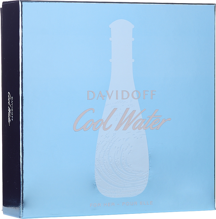 Davidoff Cool Water Woman - Набор (edt/100ml + b/lot/75ml + sh/gel/75ml)