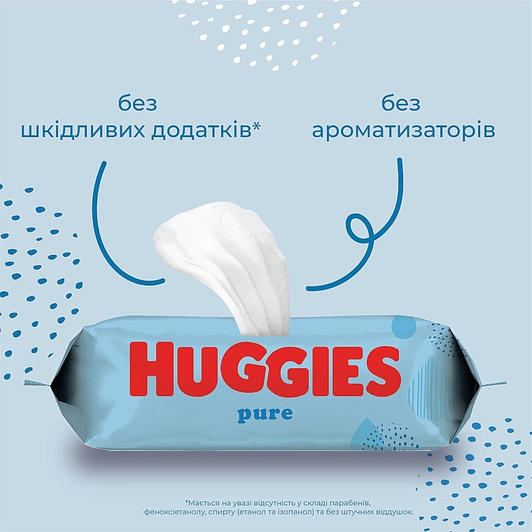 Дитячі вологі серветки Pure, 3х56 шт. - Huggies — фото N7