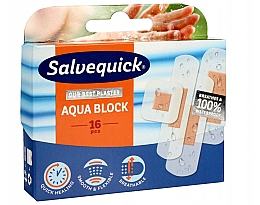 Парфумерія, косметика Прозорі водостійкі пластирі - Salvequick Aqua Block