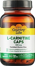 Духи, Парфюмерия, косметика Жиросжигатель "L-карнитин", 500 мг - Country Life L-Carnitine 500 mg