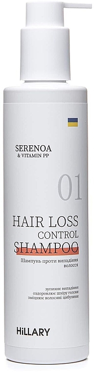 Шампунь проти випадання волосся - Hillary Serenoa Vitamin Рр Hair Loss Control — фото N2
