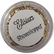 Фольговані пластівці для нейл-арту, золото - Elisium Showstopper — фото N1