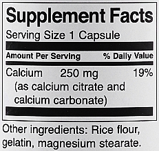 Харчова добавка "Комплекс цитрату кальцію", 250 мг - Swanson Calcium Citrate Complex — фото N3