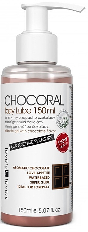 Гель-змазка для інтимної зони, з ароматом шоколаду - Lovely Lovers Chocoral Tasty Lube — фото N1