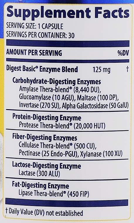 Пищевая добавка "Базовые ферменты для пищеварения" - Enzymedica Digest Basic — фото N3