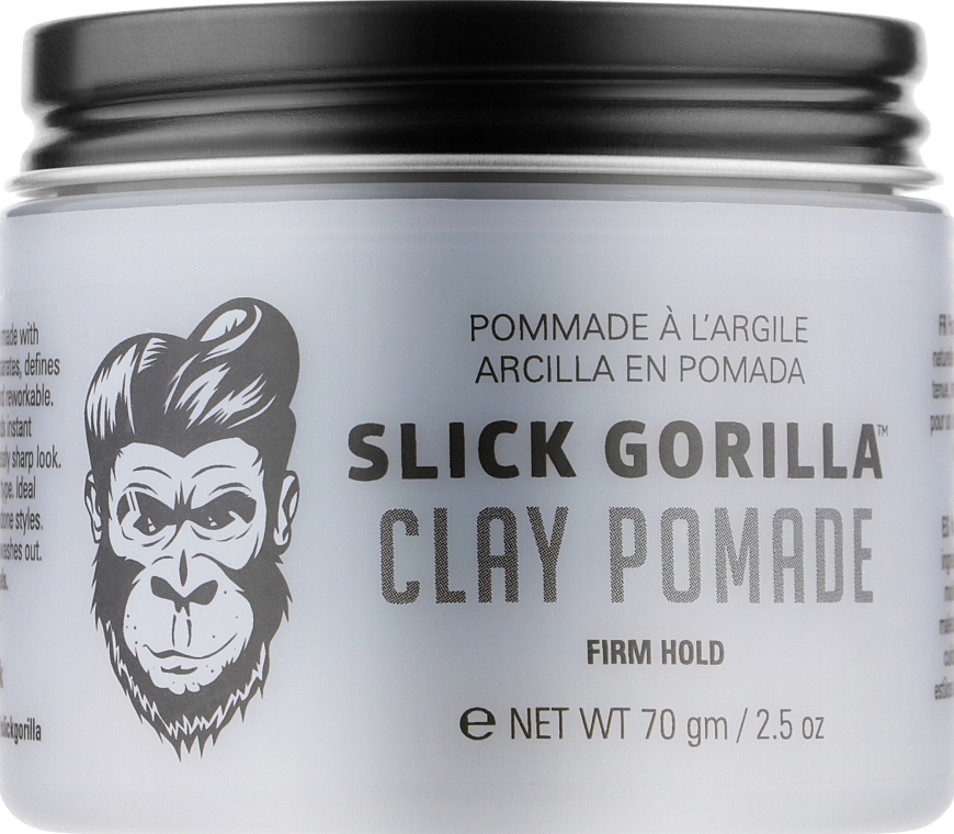 Глина для укладання волосся сильної фіксації - Slick Gorilla Clay Pomade — фото N1
