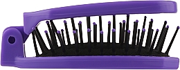 Щітка для волосся складна з дзеркалом, 499426, фіолетова - Inter-Vion — фото N3