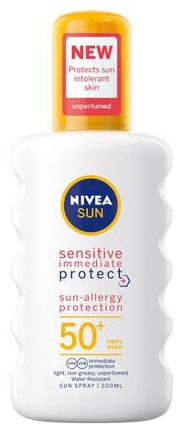 Сонцезахисний спрей - NIVEA Sun Protect & Sensitive Spray SPF 50 — фото N1