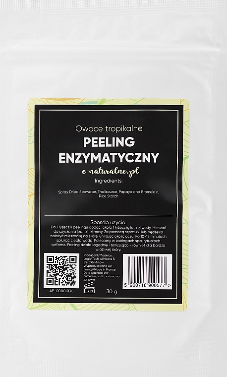 Ферментований пілінг "Тропічні фрукти" - E-naturalne Enzyme Peeling — фото N1