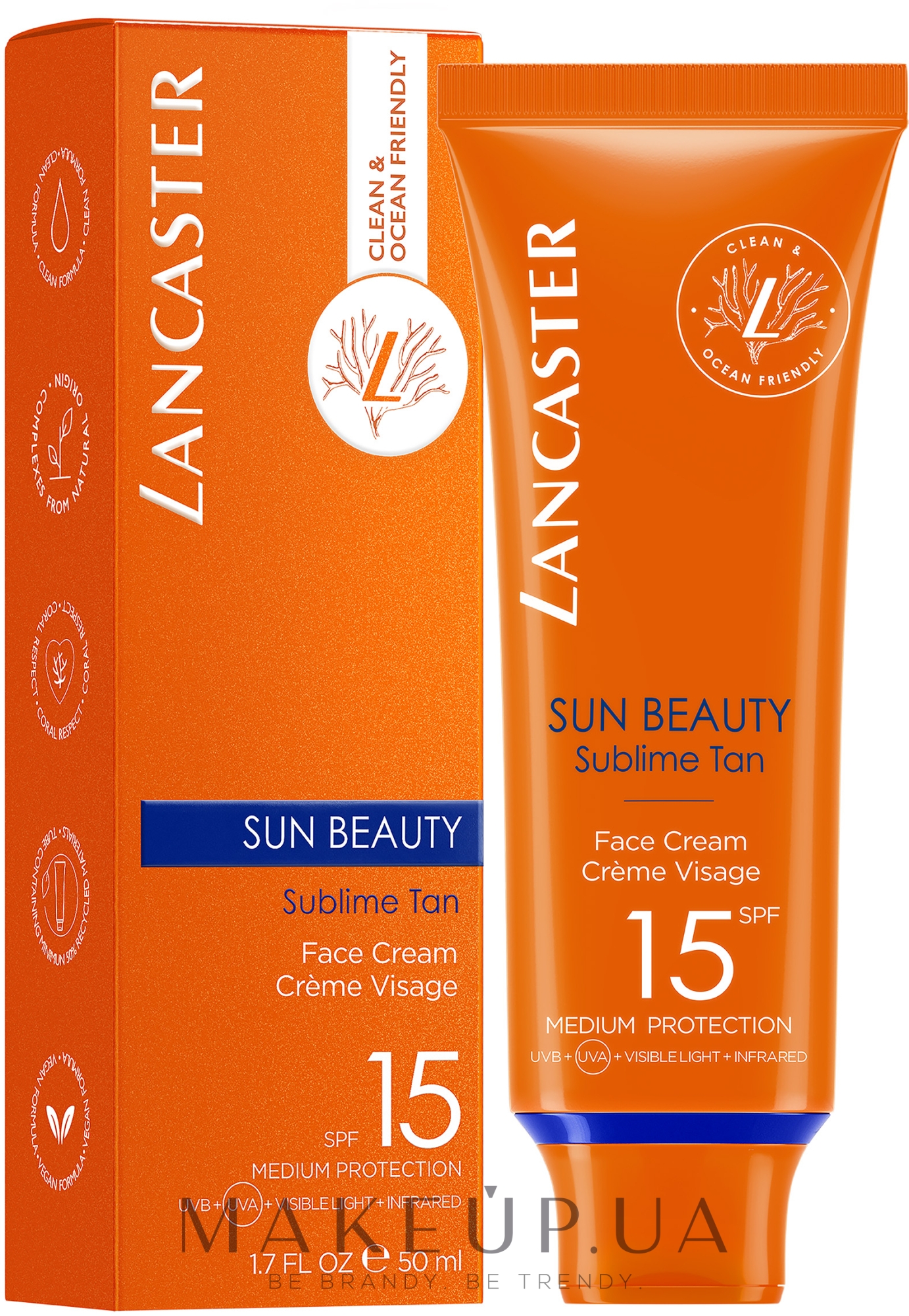 Солнцезащитный крем для лица - Lancaster Sun Beauty SPF15 — фото 50ml