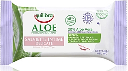 Интимные гигиенические салфетки с алоэ - Equilibra Aloe Intimate Wipes — фото N6