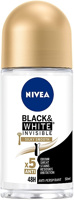 Антиперспірант "Чорне та Біле. Невидимий. Гладкий Шовк" - NIVEA Black & White Invisible Silky Smooth Anti-Perspirant — фото N1