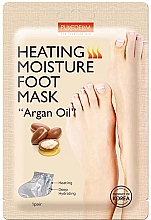 Парфумерія, косметика Зігрівальна зволожувальна маска для ніг з аргановою олією - Purederm Heating Moisture Foot Mask “Argan Oil”