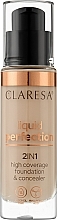 Тональная основа для лица 2в1 - Claresa Liquid Perfection 2in1 High Coverage Foundation & Concealer — фото N1