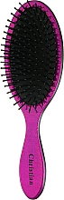 Массажная щетка для волос голографическая, CR-4285, розовая - Christian — фото N1