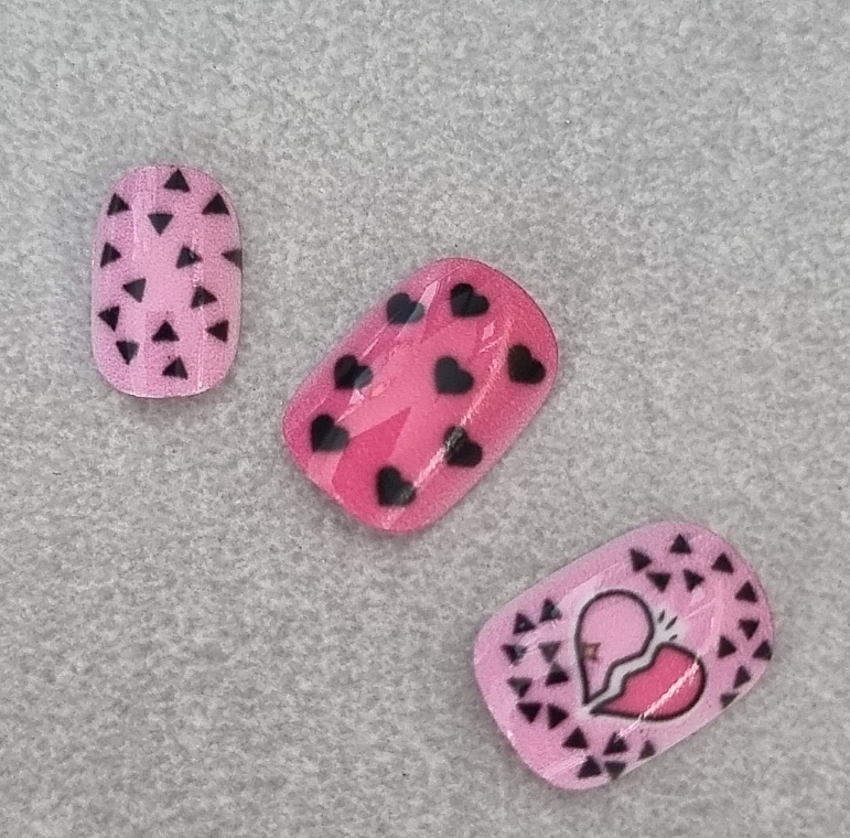 Накладные ногти для детей "Сердечки", 967 - Deni Carte Magic Miss Tips — фото N4