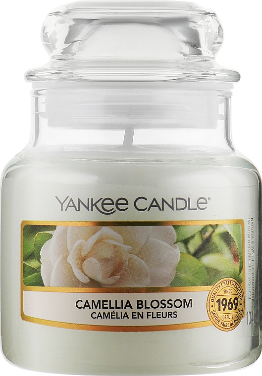 Ароматическая свеча в банке - Yankee Candle Camellia Blossom — фото N1