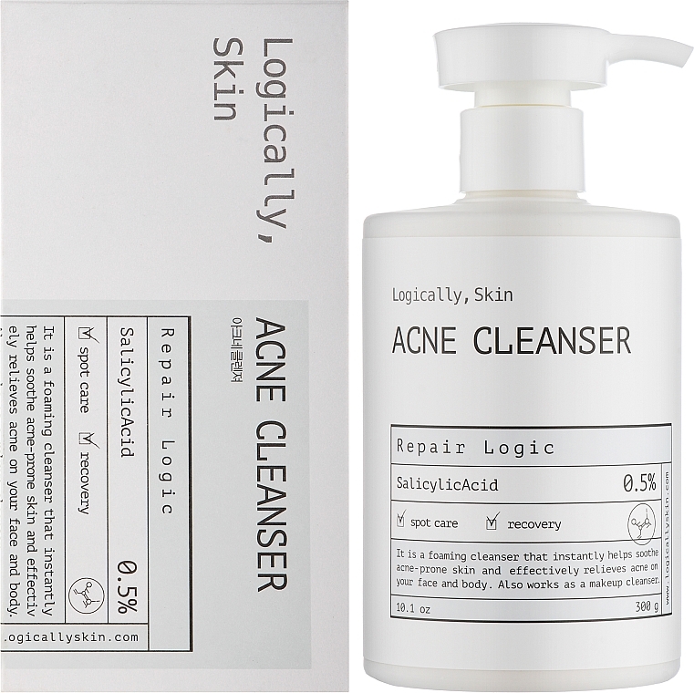 Очищающее средство для кожи лица и тела с акне - Logically, Skin Acne Cleanser — фото N2