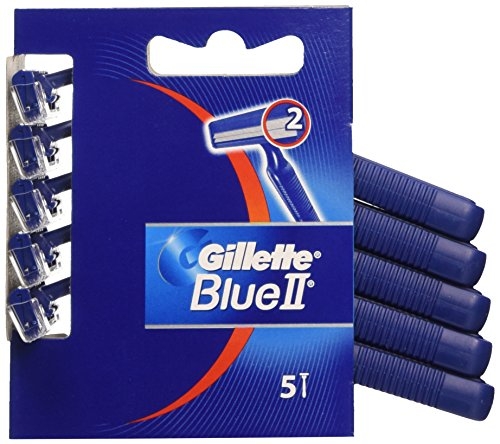 Одноразові бритвені станки, 5 шт. - Gillette Blue II — фото N1